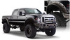 BUSHWACKER 20047-02 BLACK CUTOUT STYLE SMOOTH FINISH FRONT FENDER FLARES FOR 1999-2010 FORD F250 STYLESIDE SUPER DUTY 2008-2010 F350 TO F-550 SUPER DUTY