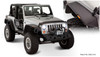 BUSHWACKER 10919-07 BLACK JEEP FLAT STYLE TEXTURED FINISH 4-PIECE FENDER FLARE SET FOR 2007-2018 JEEP WRANGLER JK 2-DOOR