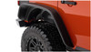 BUSHWACKER 10050-07 BLACK JEEP FLAT STYLE TEXTURED FINISH REAR FENDER FLARES FOR 2007-2018 JEEP WRANGLER JK UNLIMITED 4-DOOR