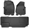 HUSKY LINERS 99721 WEATHERBEATER FRONT & 2ND SEAT FLOOR LINERS (FOOTWELL COVERAGE) FOR 2012-2016 F-250/F-350 SUPER DUTY