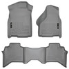HUSKY LINERS 98032 WEATHERBEATER FRONT & 2ND SEAT FLOOR LINERS FOR 2002-2009 RAM 1500/2500/3500 GREY