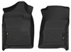 HUSKY LINERS 18221 WEATHERBEATER FRONT FLOOR LINERS FOR 2007-2014 SILVERADO/SIERRA 1500/2500 HD/3500 HD