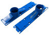 CNC FABRICATION 423018 94.5-95 7.3L 3 INCH 8 BOLT BILLET INTAKE PLENUMS BLUE