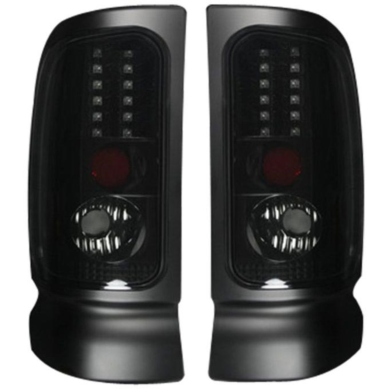 RECON 264170BK SMOKED LED TAIL LIGHTS 1994-2001 DODGE RAM 1500 | 1994-2002 DODGE RAM 2500/3500