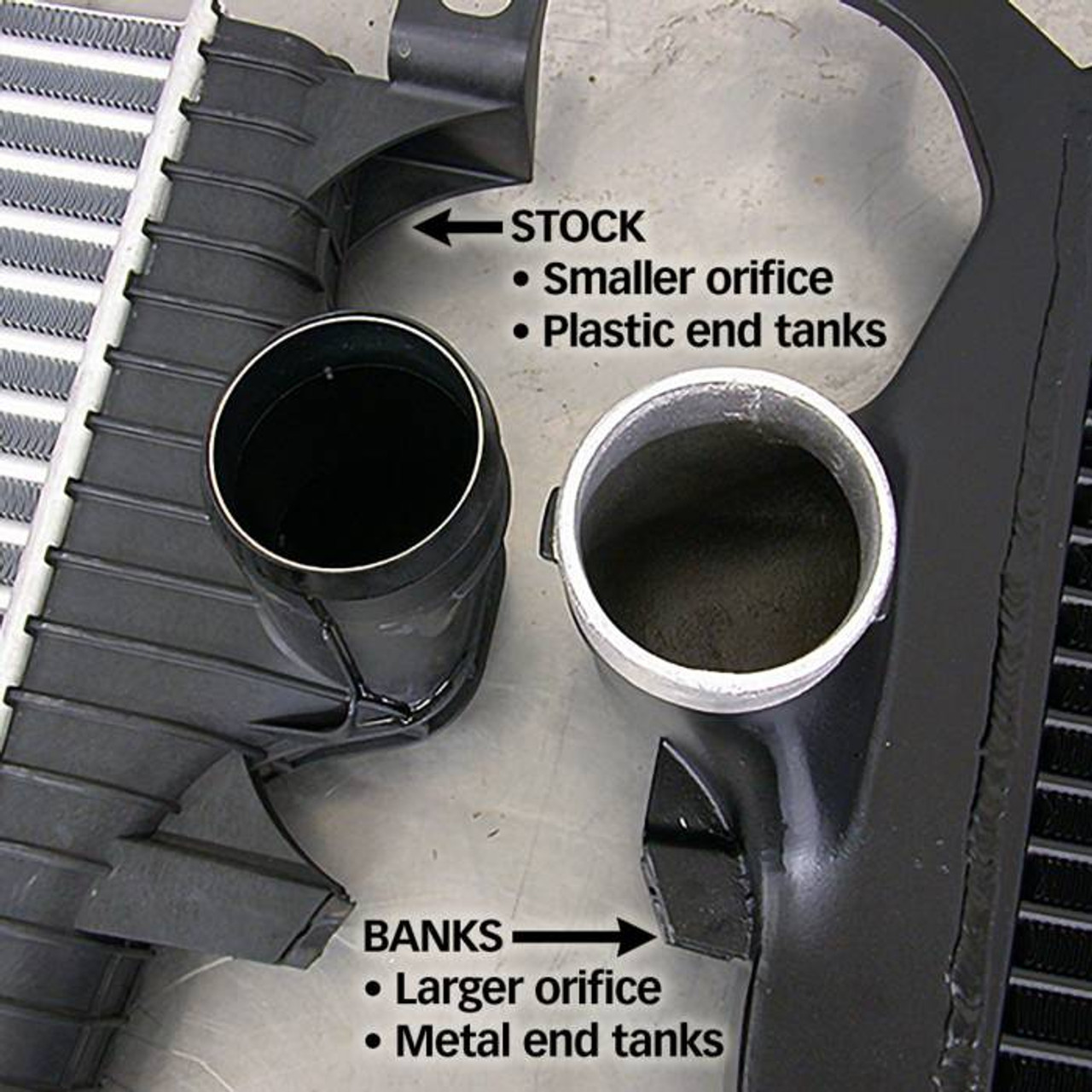 BANKS POWER 25975 TECHNI-COOLER INTERCOOLER SYSTEM W/HIGH-RAM AND BOOST TUBES FOR 05-07 FORD POWERSTROKE 6.0L