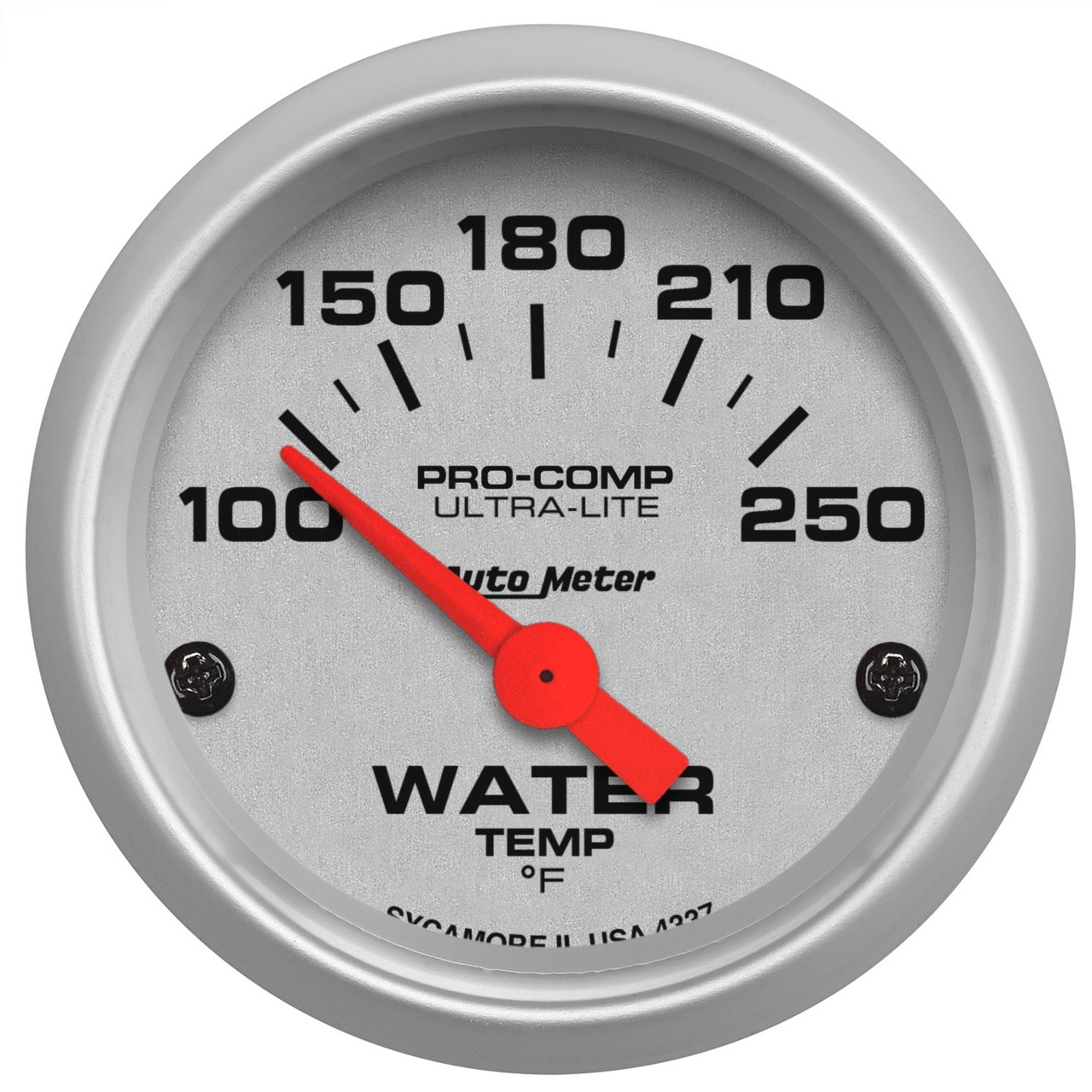 AUTOMETER 4337 2-1/16" WATER TEMPERATURE, 100-250 °F, AIR-CORE, ULTRA-LITE UNIVERSAL