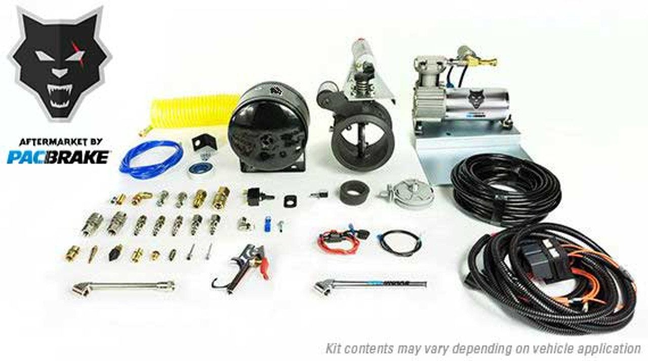 PACBRAKE C40075 IN LINE MOUNT 4 INCH PRXB HP EXHAUST BRAKE KIT FOR 01-05 GM 6.6L DURAMAX AUTO W/O OPTIONAL 2ND ALTERNATOR