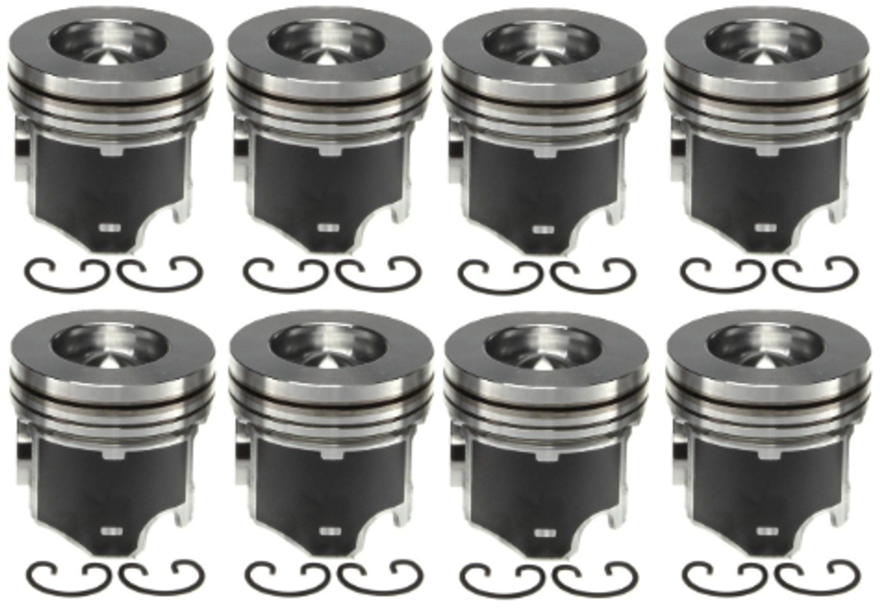 MAHLE 224-3666WR PISTON KIT W/RINGS (STD) FOR 08-10 FORD POWERSTROKE 6.4L