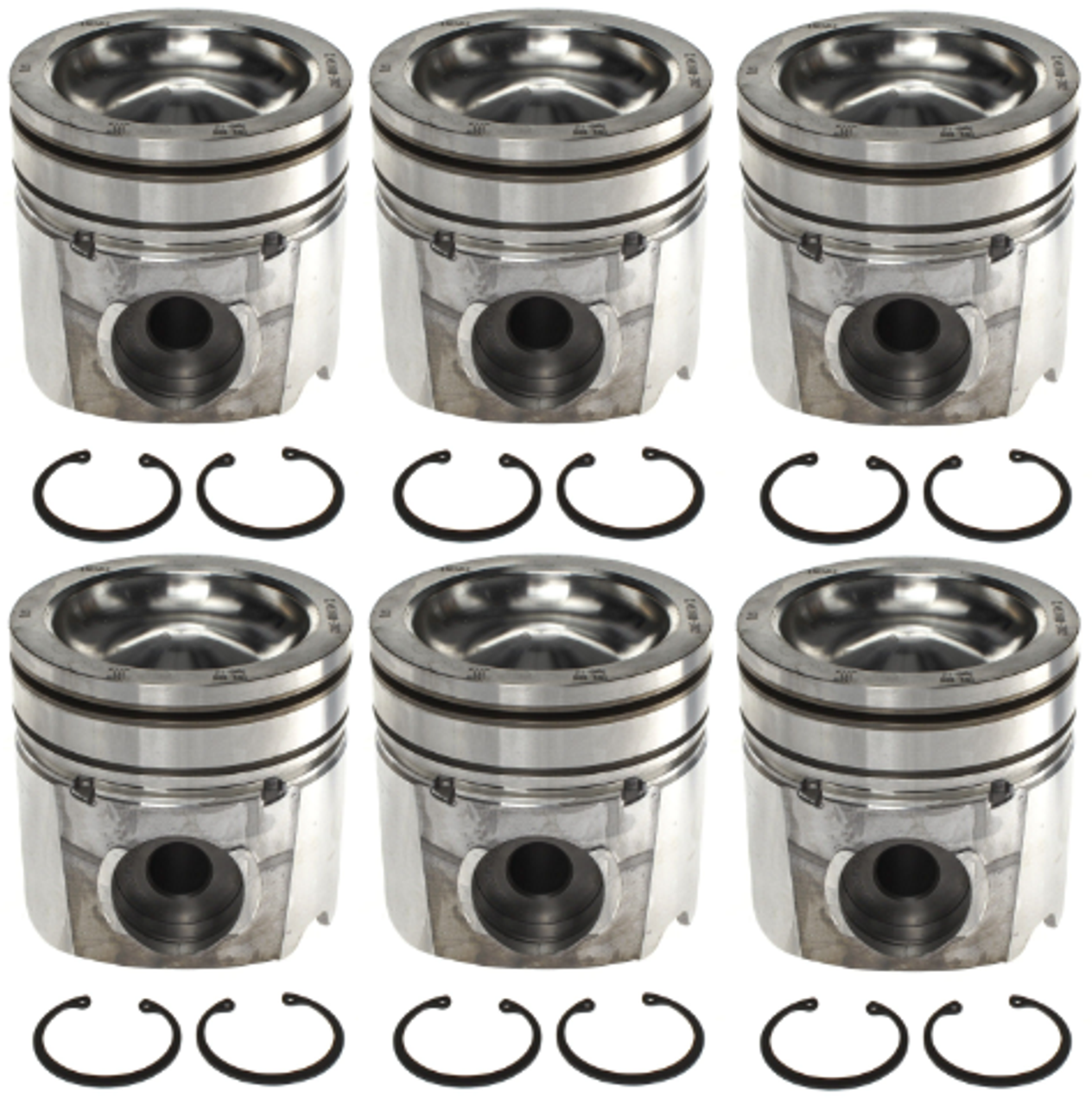 MAHLE 224-3802 PISTON KIT MARINE BOWL (STD) FOR 2007.5-2018 CUMMINS 6.7L ENGINE