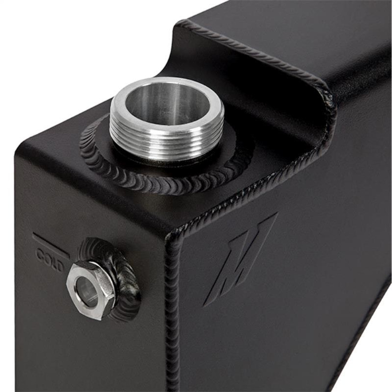MISHIMOTO MMRT-F2D-99EMWBK  ALUMINUM DEGAS TANK - WRINKLE BLACK  1999-2003 FORD POWERSTROKE 7.3L