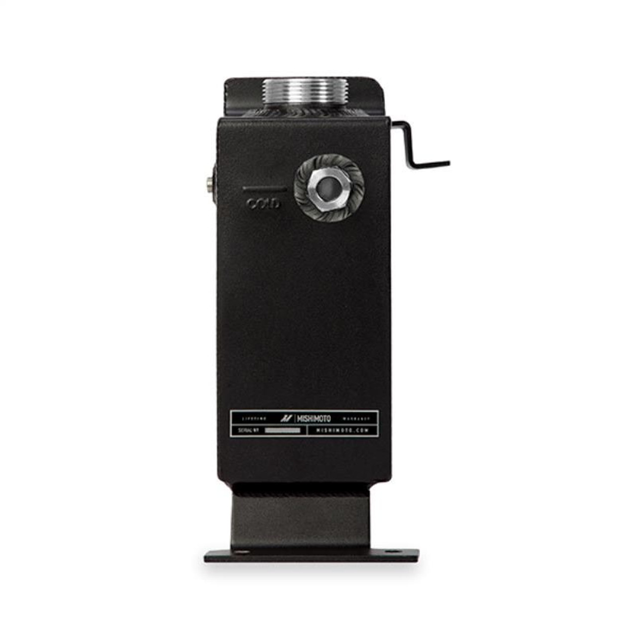 MISHIMOTO MMRT-F2D-99EMWBK  ALUMINUM DEGAS TANK - WRINKLE BLACK  1999-2003 FORD POWERSTROKE 7.3L