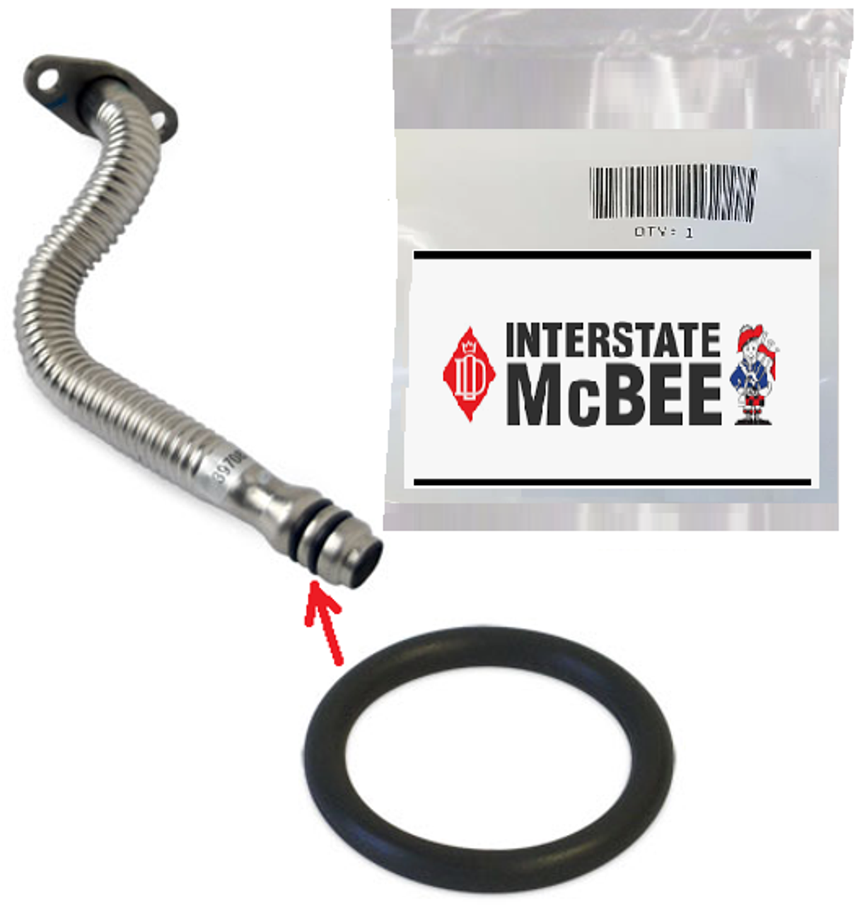 INTERSTATE-MCBEE M-3928624 TURBO OIL DRAIN O-RING 03–18 5.9L/6.7L CUMMINS (AFTERMARKET REPLACEMENT)