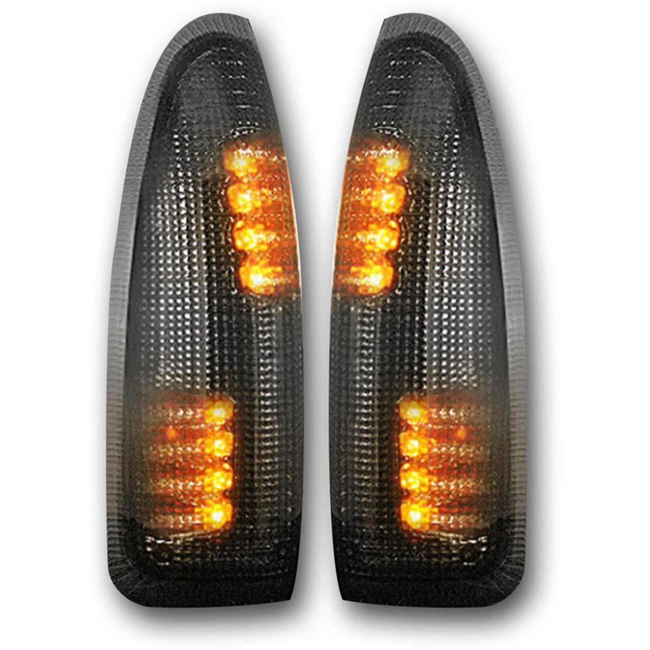 RECON 264120BK SMOKED/AMBER LED MIRROR LIGHTS FOR 2003-2007 FORD F-250/350 SUPER DUTY | 2003-2005 FORD EXCURSION