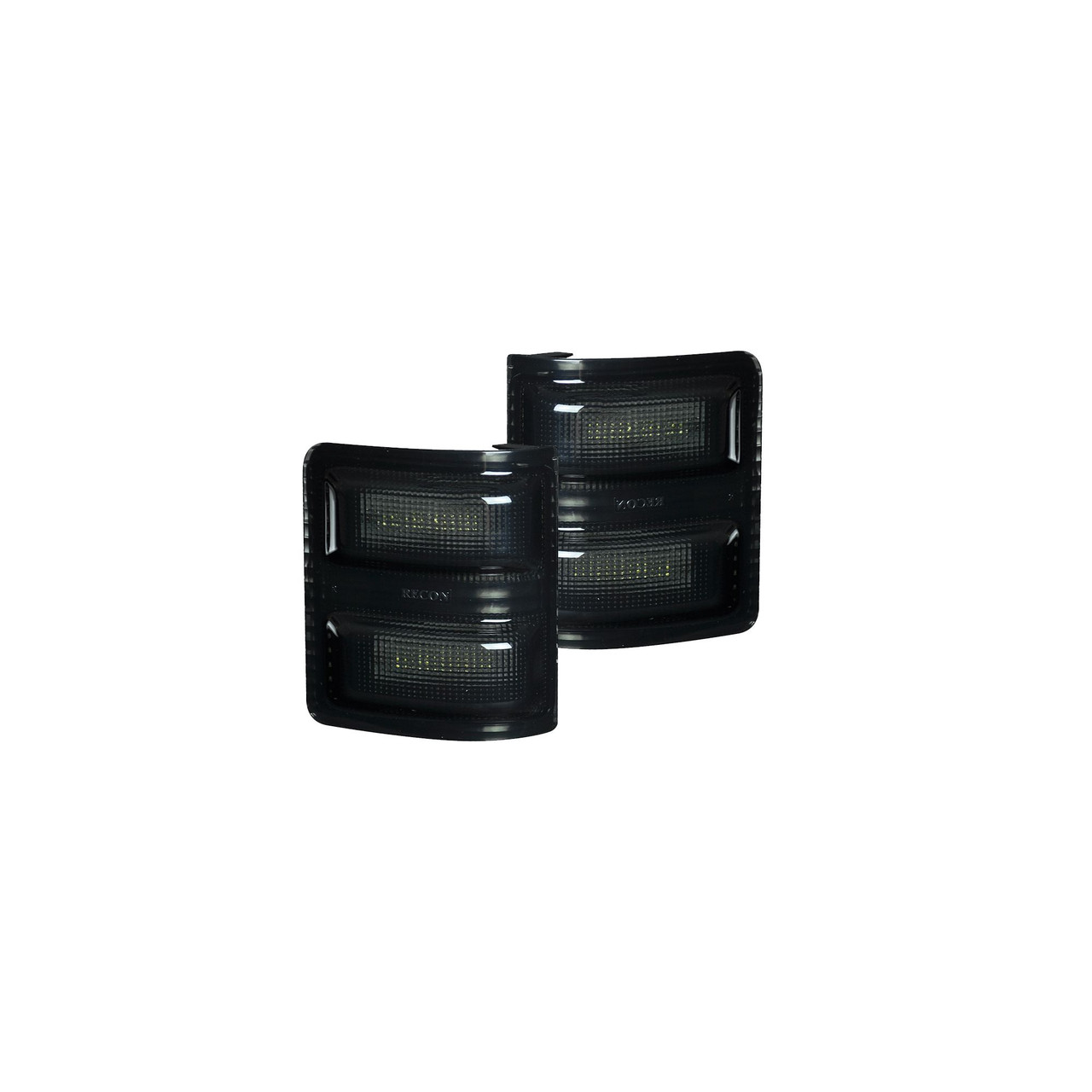 RECON 264140WHBK WHITE LED SMOKED LENS MIRROR LIGHTS FOR 2008-2016 FORD SUPER DUTY