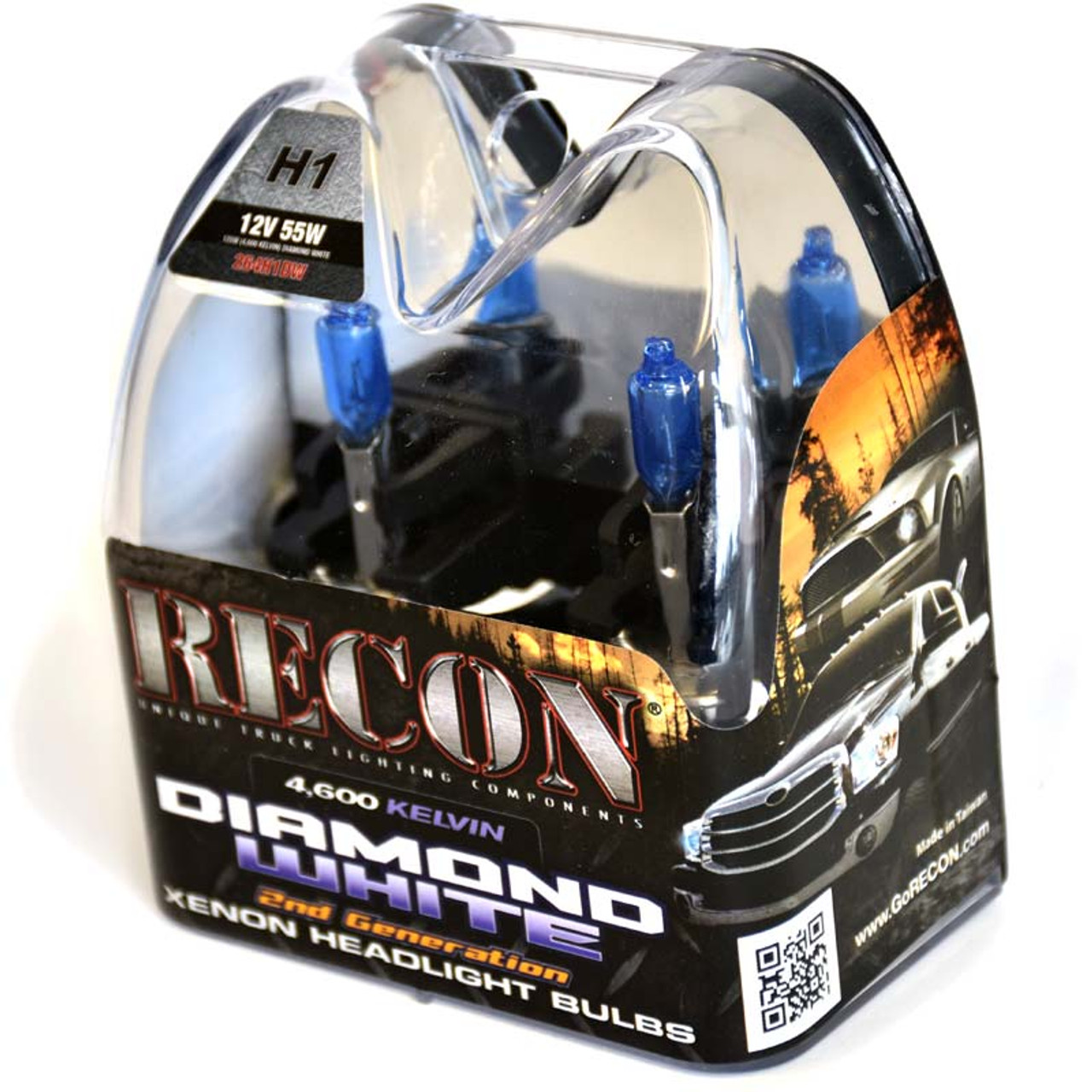 RECON 264H1DW H1 55W DIAMOND WHITE HEADLIGHT BULBS UNIVERSAL H1 RECON 264H1DW H1 55W DIAMOND WHITE HEADLIGHT BULBS UNIVERSAL H1