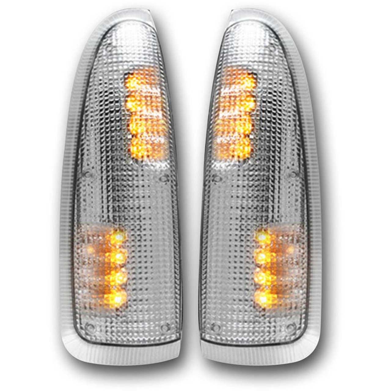 RECON 264120CL CLEAR/AMBER LED MIRROR LIGHTS FOR 2003-2007 FORD F-250/350 SUPER DUTY | 2003-2005 FORD EXCURSION
