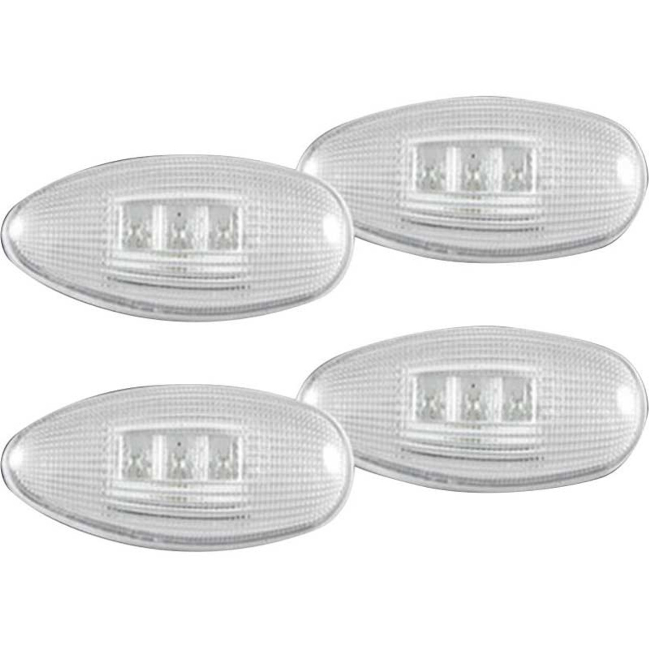 RECON 264133CL CLEAR 4-PC LED DUALLY FENDER LIGHTS FOR 1999-2014 GM SILVERADO/SIERRA HD DUALLY RECON 264133CL CLEAR 4-PC LED DUALLY FENDER LIGHTS FOR 1999-2014 GM SILVERADO/SIERRA HD DUALLY