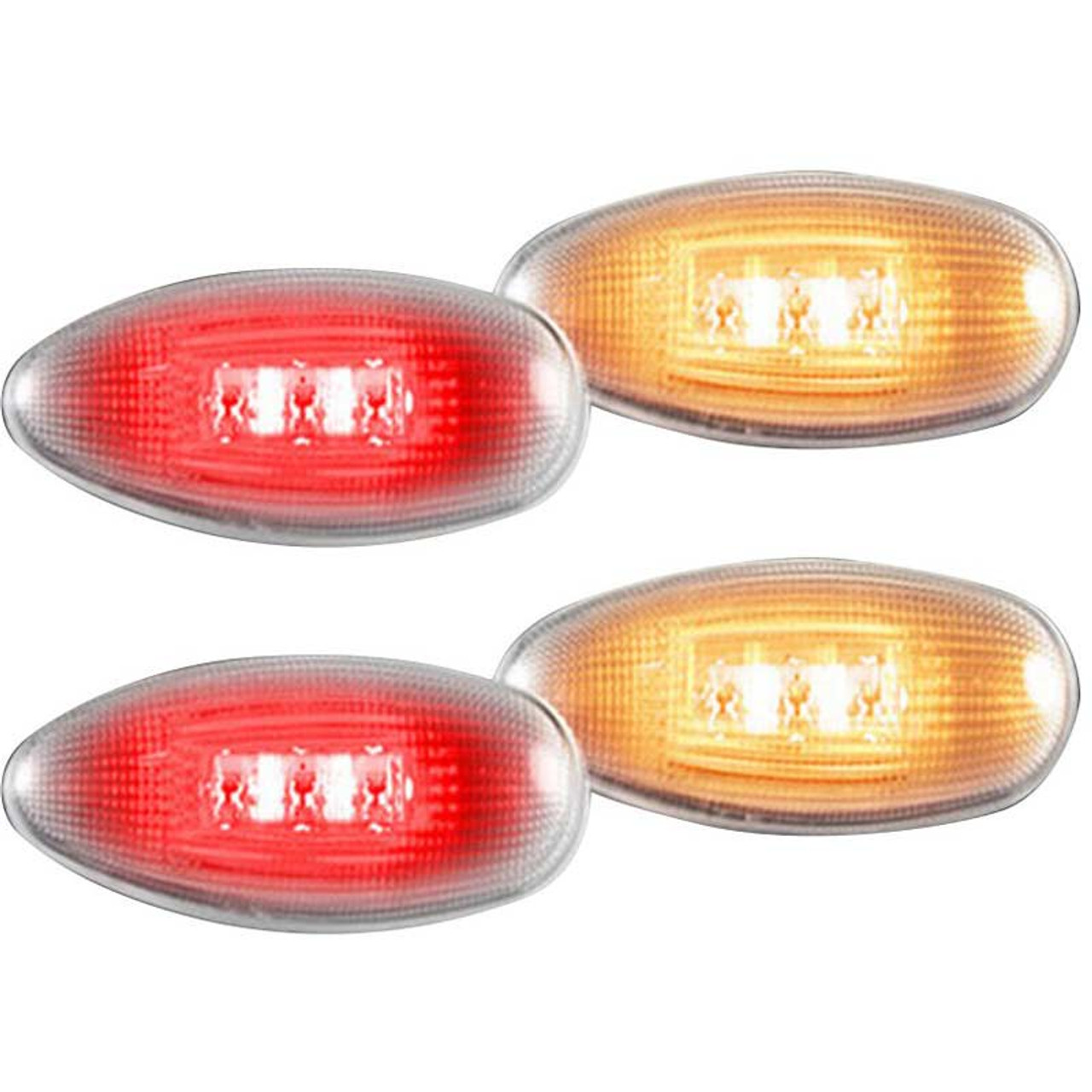 RECON 264133CL CLEAR 4-PC LED DUALLY FENDER LIGHTS FOR 1999-2014 GM SILVERADO/SIERRA HD DUALLY RECON 264133CL CLEAR 4-PC LED DUALLY FENDER LIGHTS FOR 1999-2014 GM SILVERADO/SIERRA HD DUALLY