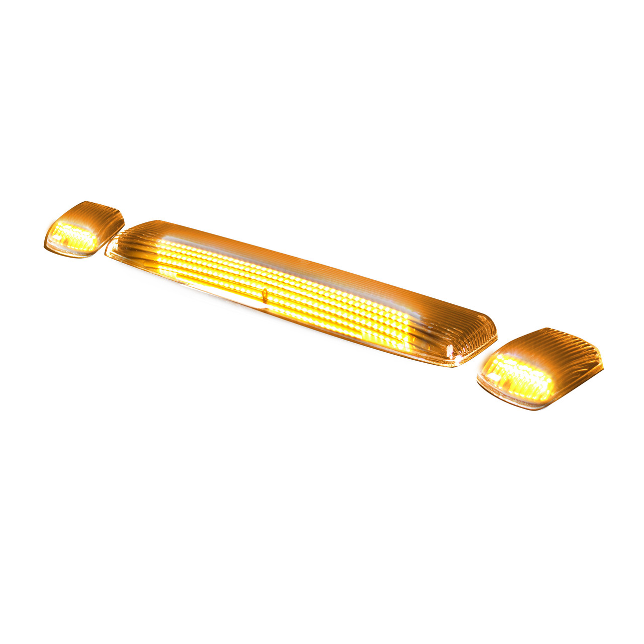 RECON 264157CLS CLEAR LENS AMBER/WHITE STROBE LED CAB LIGHTS FOR 2015-2019 GM SILVERADO/SIERRA