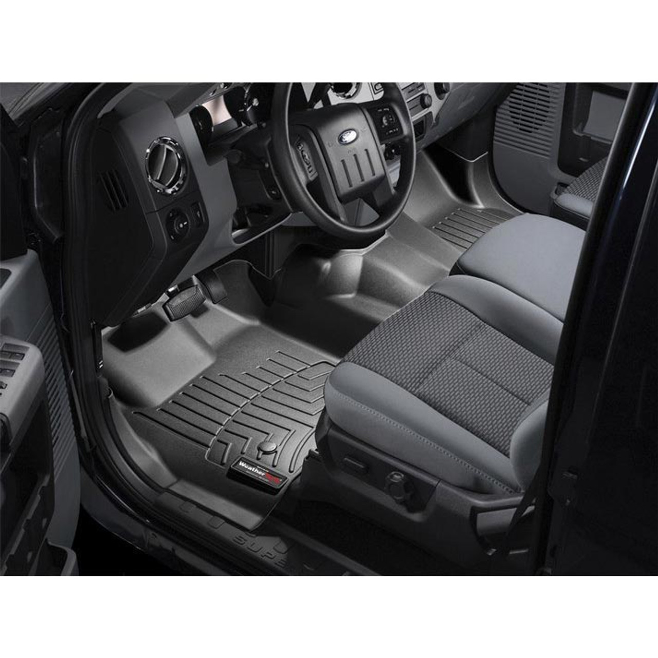 WEATHERTECH 443291 FRONT FLOORLINER, BLACK FOR 2011-2012 FORD SUPER DUTY (EXTENDED/CREW CAB - W/O 4X4 FLOOR SHIFTER W/O RAISED DEAD PEDAL)(OVER-THE-HUMP) WEATHERTECH 443291 FRONT FLOORLINER, BLACK FOR 2011-2012 FORD SUPER DUTY (EXTENDED/CREW CAB - W/O 4X4 FLOOR SHIFTER W/O RAISED DEAD PEDAL)(OVER-THE-HUMP)