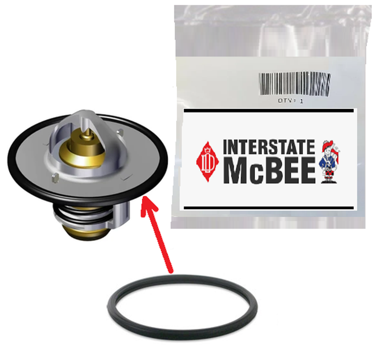 INTERSTATE-MCBEE M-3954829 THERMOSTAT HOUSING SEAL 03–18 5.9L/6.7L CUMMINS (AFTERMARKET REPLACEMENT)