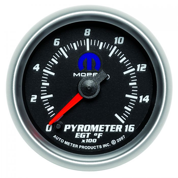 AUTOMETER 880017 2-1/16" PYROMETER, 0-1600 Â°F, STEPPER MOTOR, BLACK, MOPAR