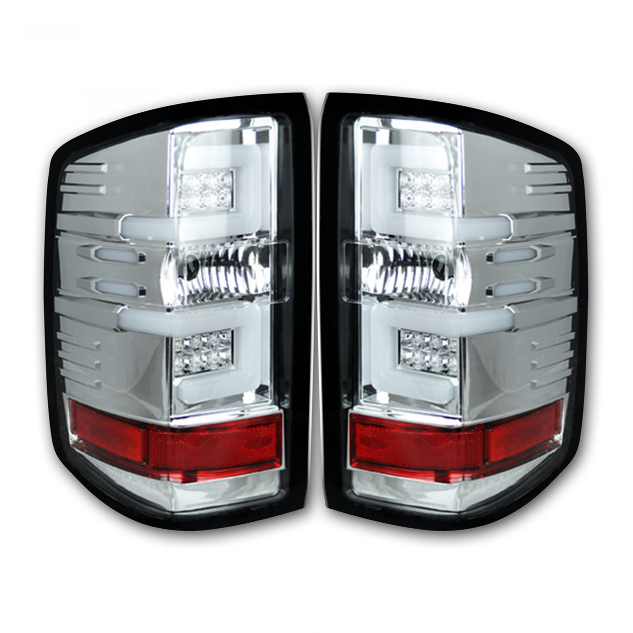 RECON 264297CL (REPLACES OEM LED) TAIL LIGHTS OLED IN CLEAR CHEVY