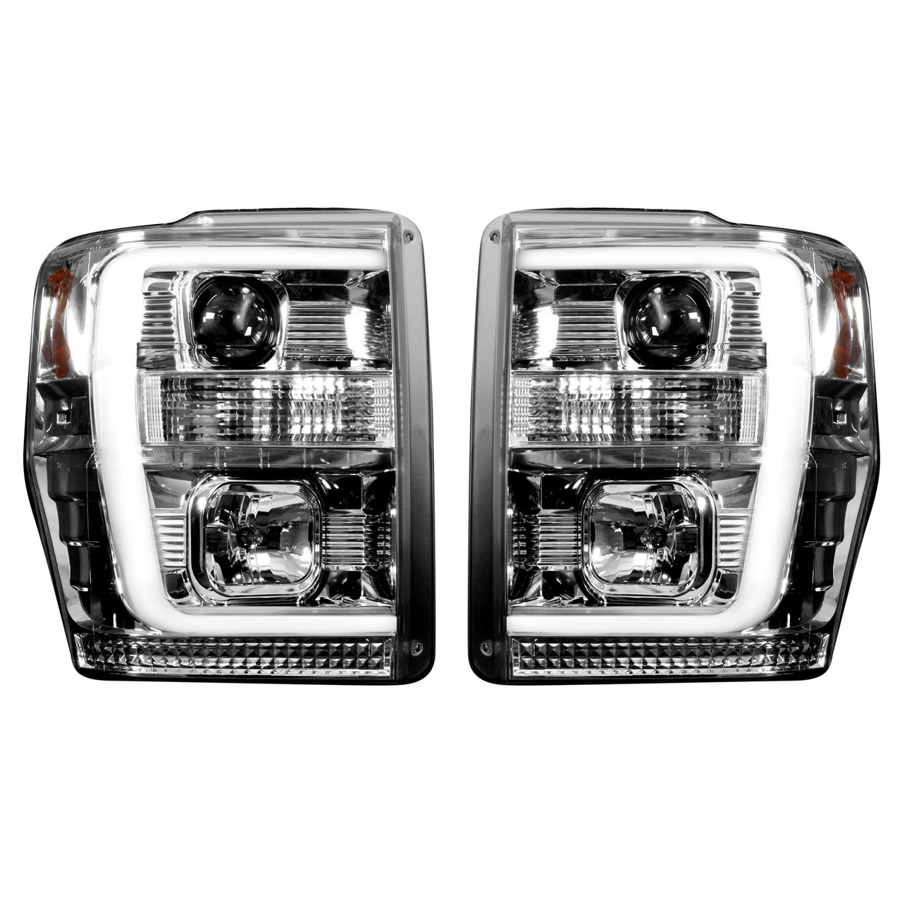 RECON 264196CLC CLEAR PROJECTOR HEADLIGHTS WITH OLED U-BAR FOR 2008-2010 FORD SUPER DUTY RECON 264196CLC CLEAR PROJECTOR HEADLIGHTS WITH OLED U-BAR FOR 2008-2010 FORD SUPER DUTY