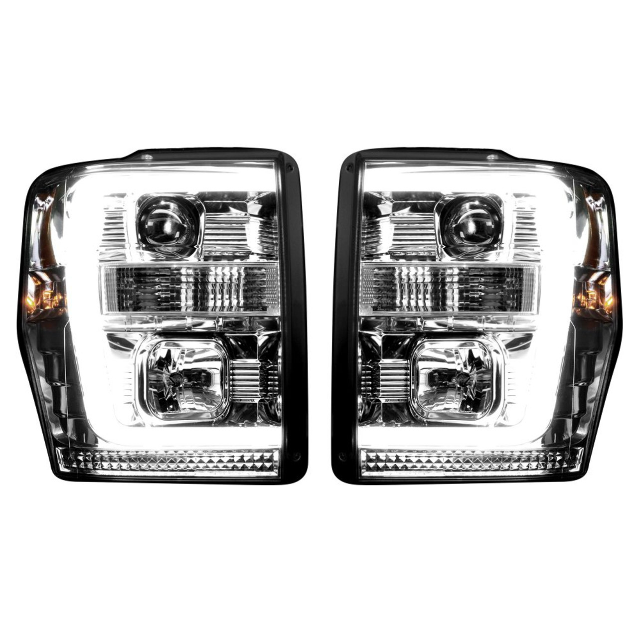 RECON 264196CLC CLEAR PROJECTOR HEADLIGHTS WITH OLED U-BAR FOR 2008-2010 FORD SUPER DUTY RECON 264196CLC CLEAR PROJECTOR HEADLIGHTS WITH OLED U-BAR FOR 2008-2010 FORD SUPER DUTY