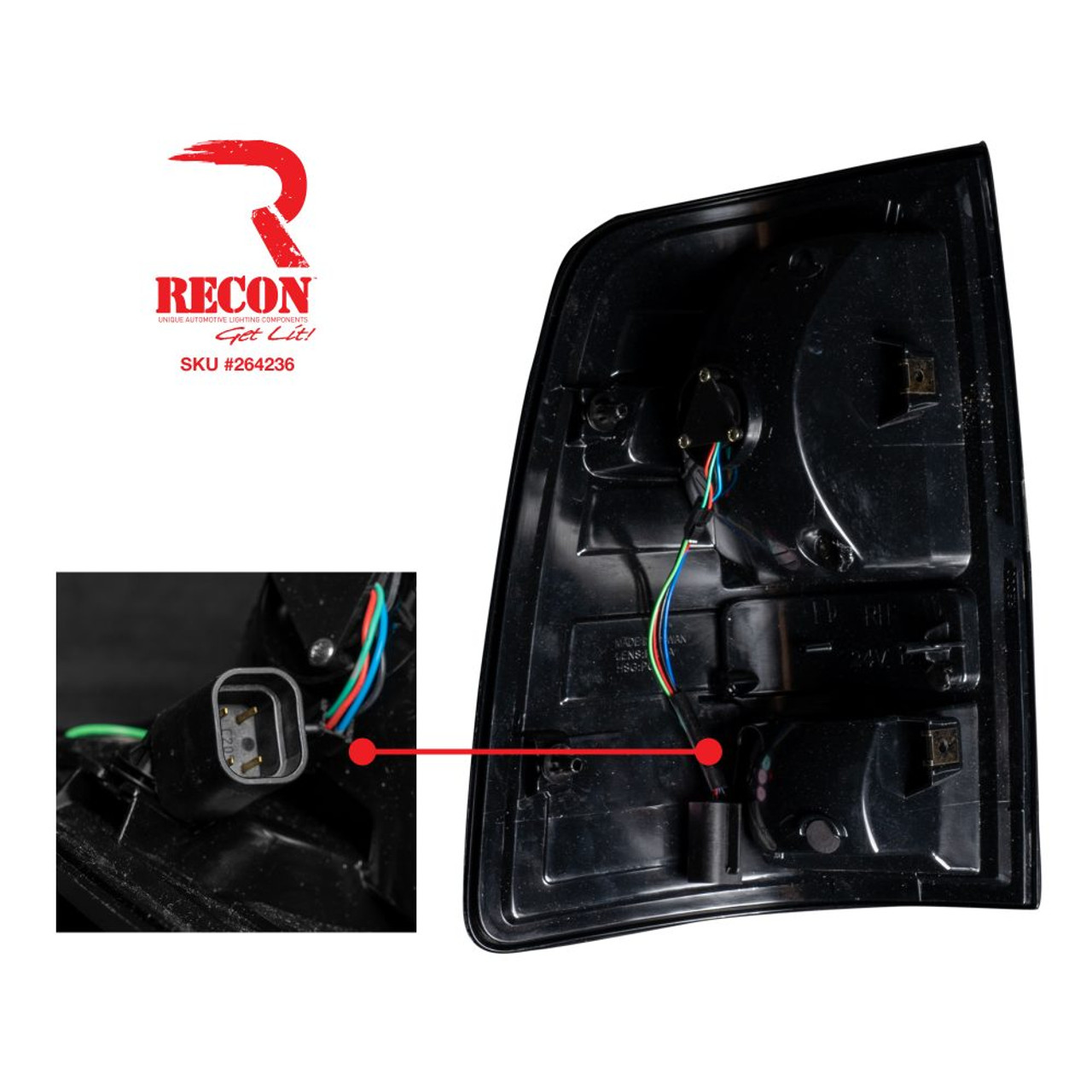 RECON 264236RBK DARK RED SMOKED LED TAIL LIGHTS FOR 2010-2018 RAM 2500/3500 | 2009-2018 DODGE RAM 1500 RECON 264236RBK DARK RED SMOKED LED TAIL LIGHTS FOR 2010-2018 RAM 2500/3500 | 2009-2018 DODGE RAM 1500