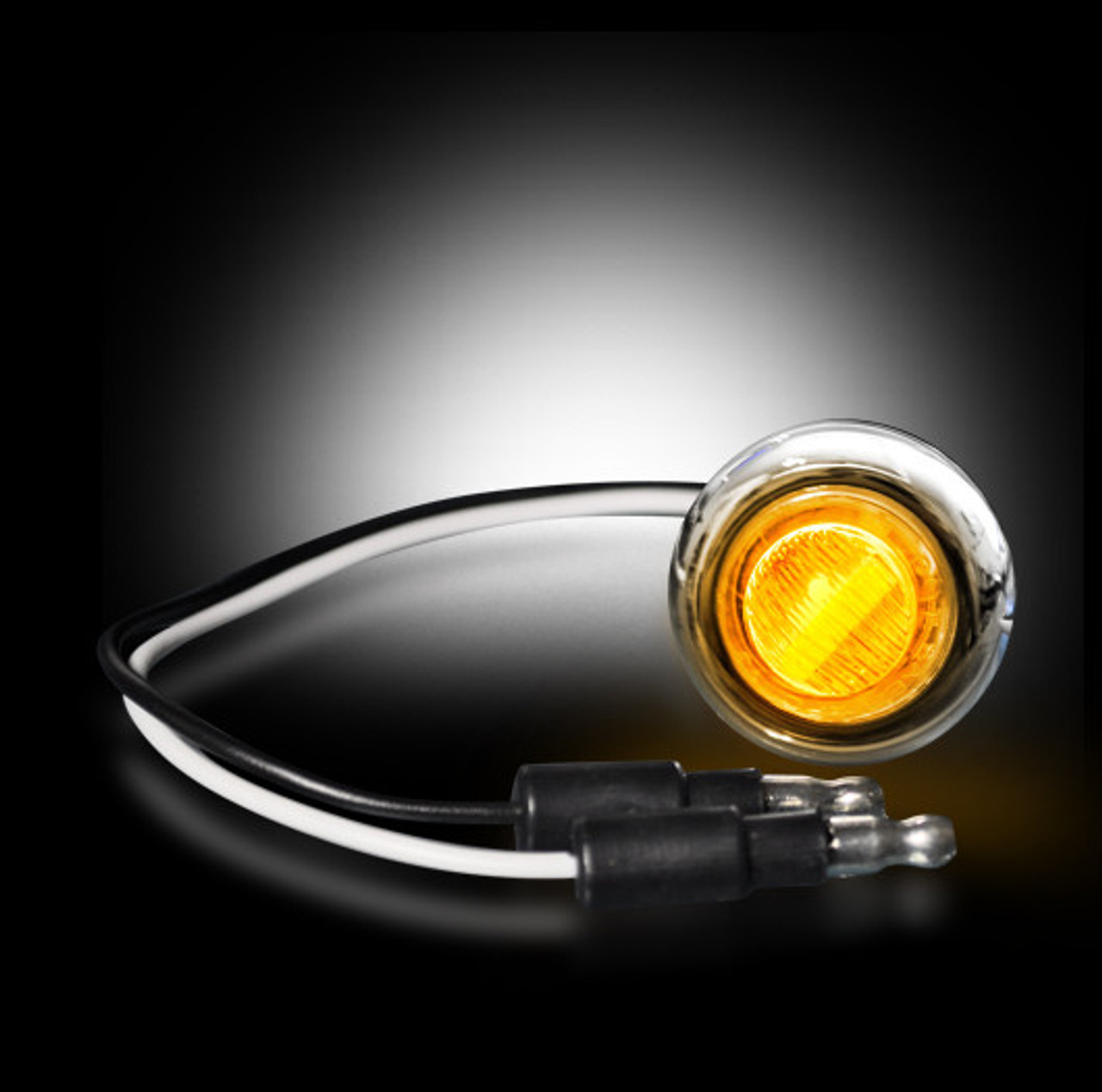RECON 264227AMCLX UNIVERSAL CHROME FRONT LOWER AIR DAM AMBER LED LIGHT KIT