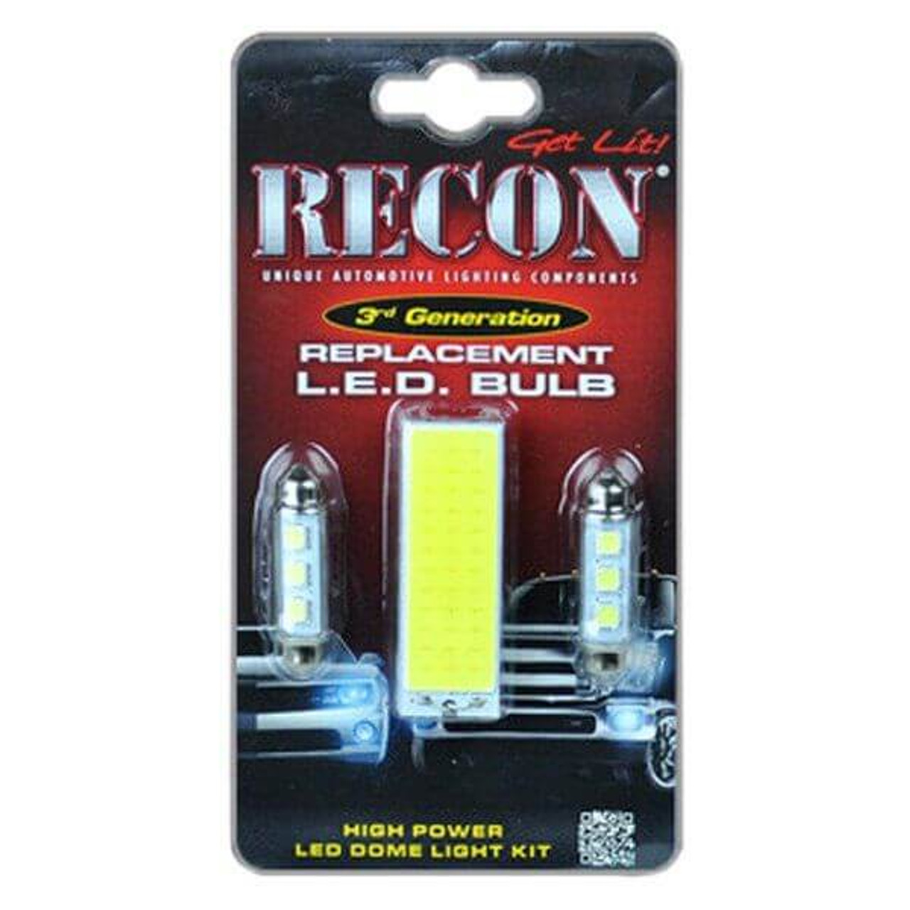 RECON 264163HP HIGH POWER LED DOME LIGHT SET FOR 1999-2010 FORD SUPER DUTY