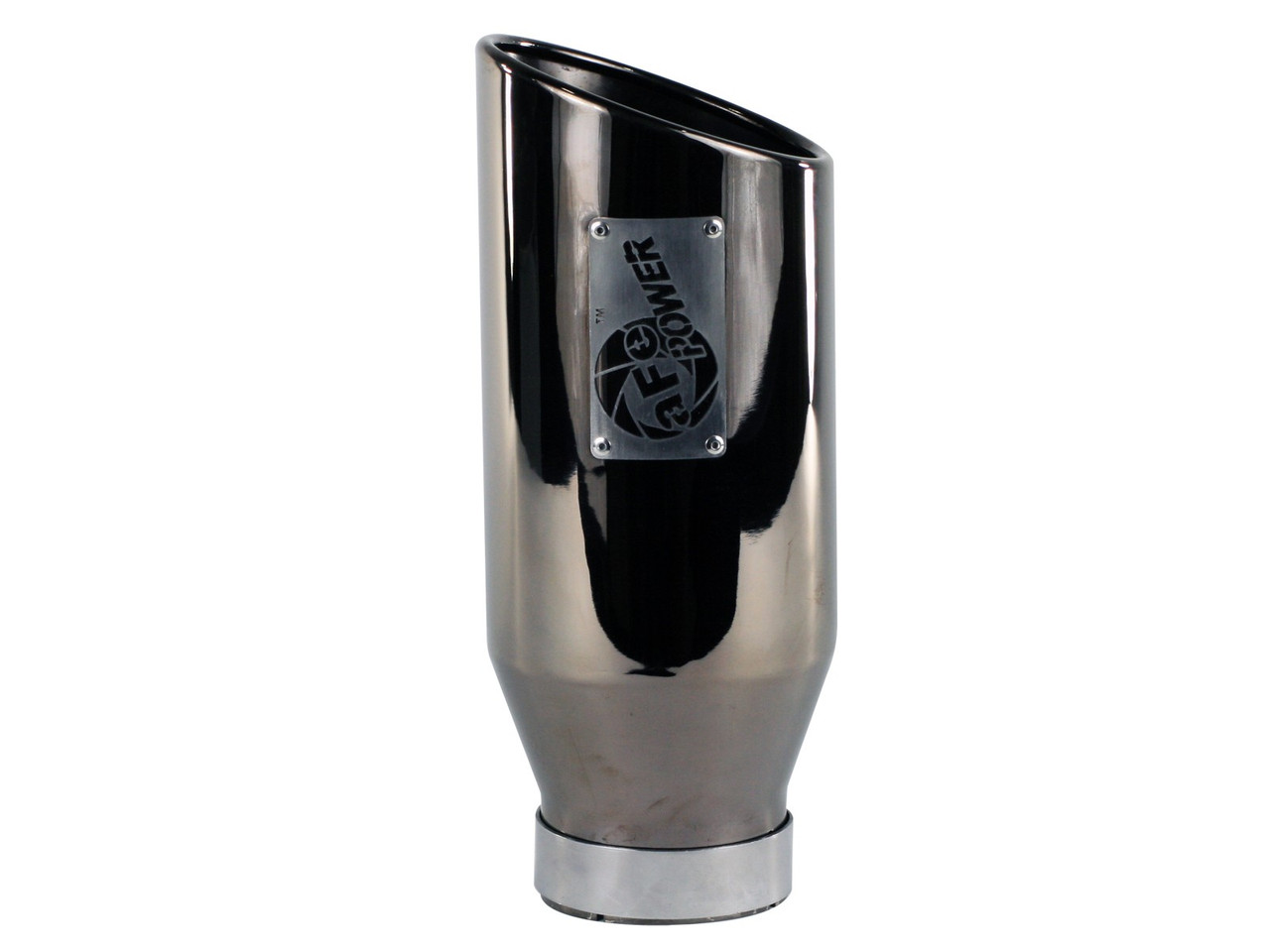 AFE POWER 49-92018-BC MACH FORCE-XP 409 STAINLESS STEEL CLAMP-ON EXHAUST TIP BLACK CHROME 4" X 6" X 15"