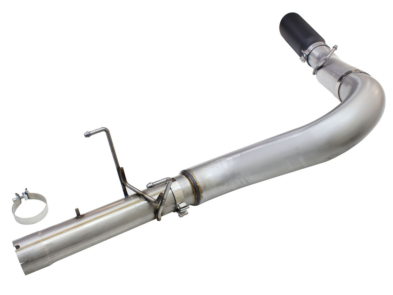 AFE POWER 49-02051-1B ATLAS 5" ALUMINIZED STEEL DPF-BACK EXHAUST SYSTEM W/BLACK TIP FOR 13-18 CUMMINS 6.7L