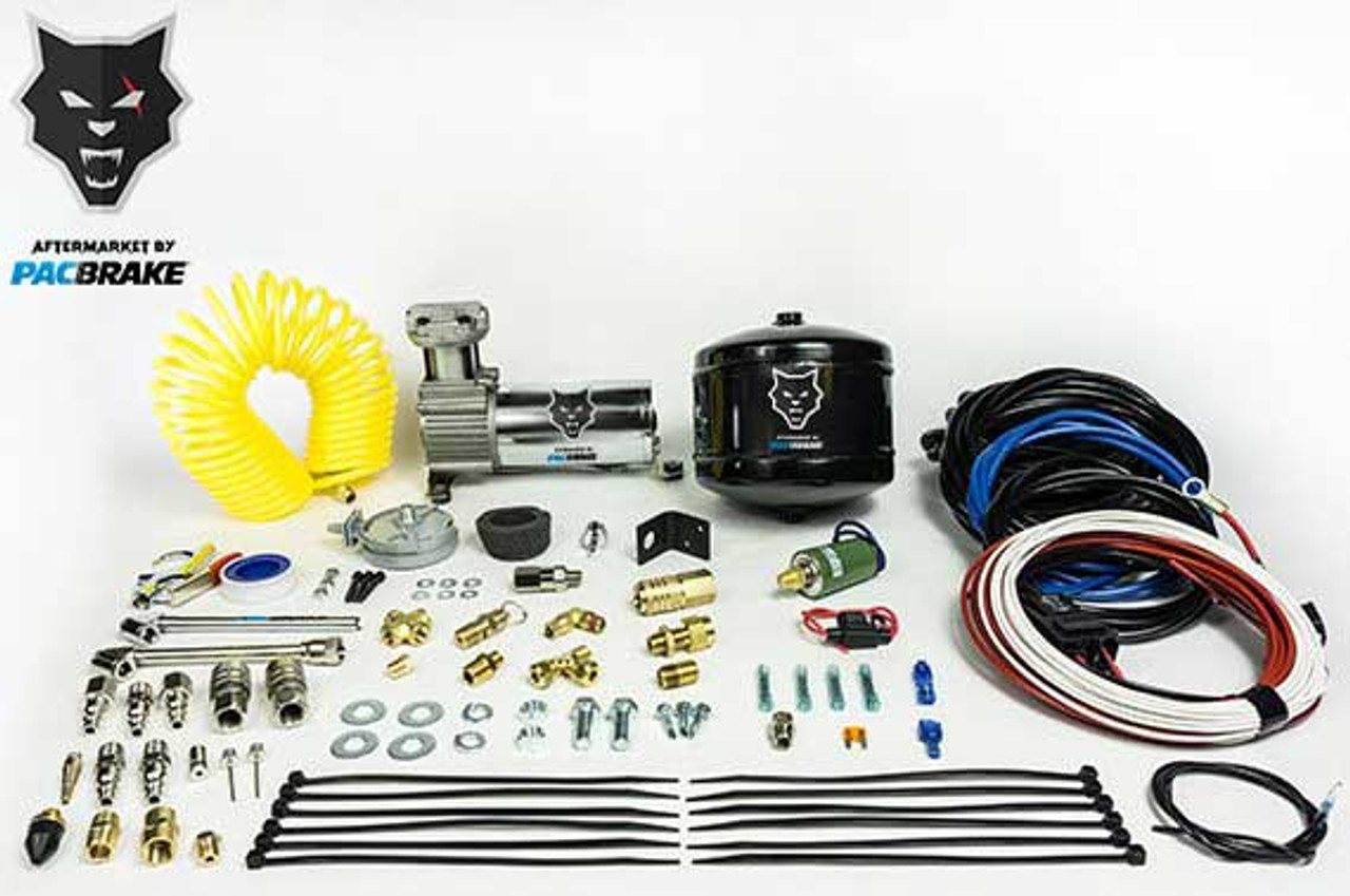 PACBRAKE HP10163-AL ONBOARD AIR WITH 1/2 GALLON AIR TANK W/AIR COMPRESSOR AIR TANK FITTINGS