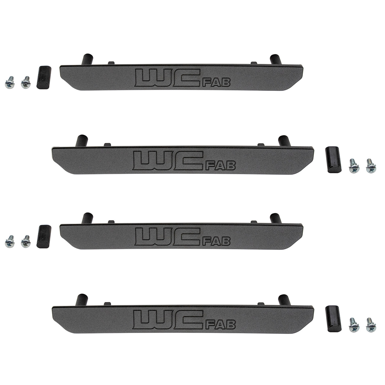 WEHRLI CUSTOM FAB WCF100392  2020+ GMC 2500/3500HD FENDER FLARE MARKER LIGHT DELETE KIT W/LOGO - FINE TEXTURE BLACK