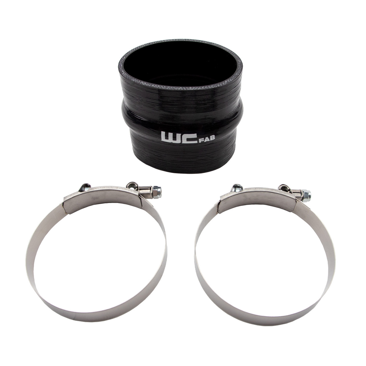 WEHRLI CUSTOM FAB WCF207-100  4IN ID X 4IN LONG SILICONE HUMP BOOT AND CLAMP KIT - REPLACEMENT