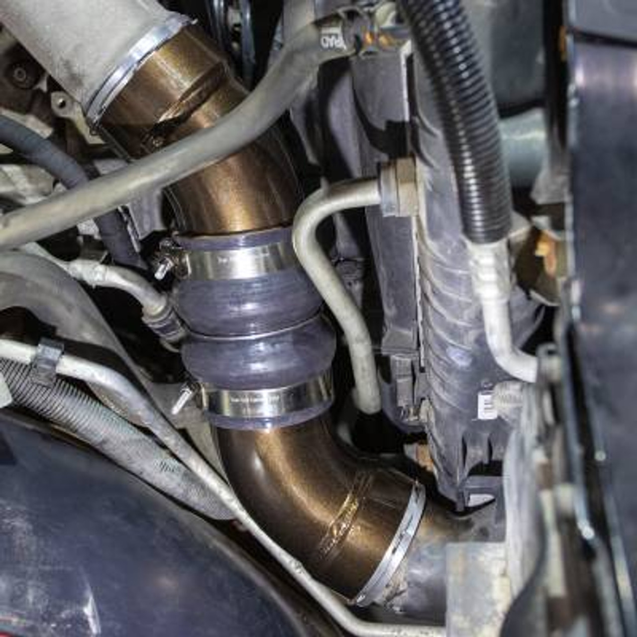WEHRLI CUSTOM FAB WCF100367 2006-2010 LBZ/LMM DURAMAX 3.5" PASSENGER (COLD) SIDE INTERCOOLER PIPE KIT