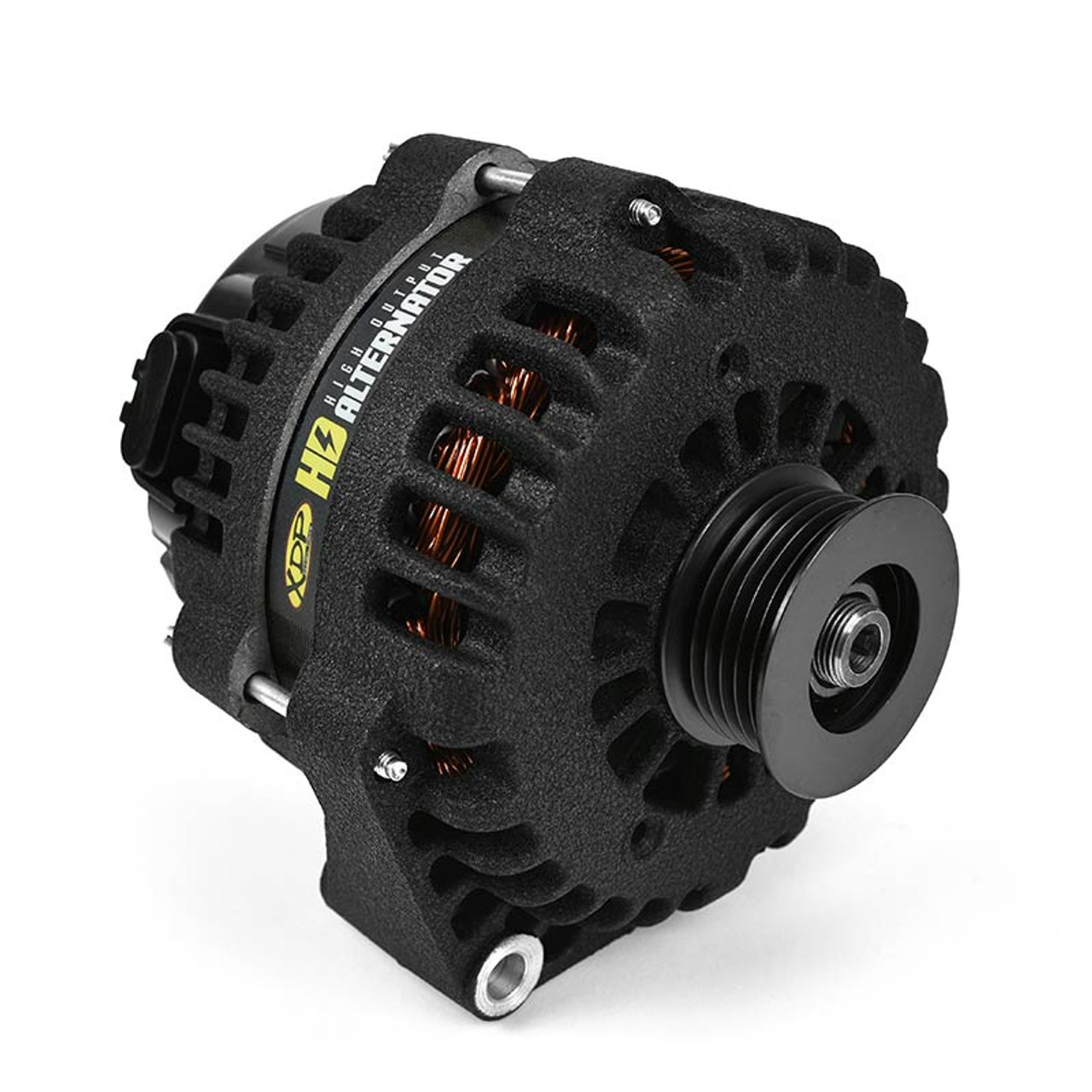 XDP XD355 WRINKLE BLACK HD HIGH OUTPUT ALTERNATOR FOR 01-07 GM 2500/3500HD WITH DURAMAX ENGINE