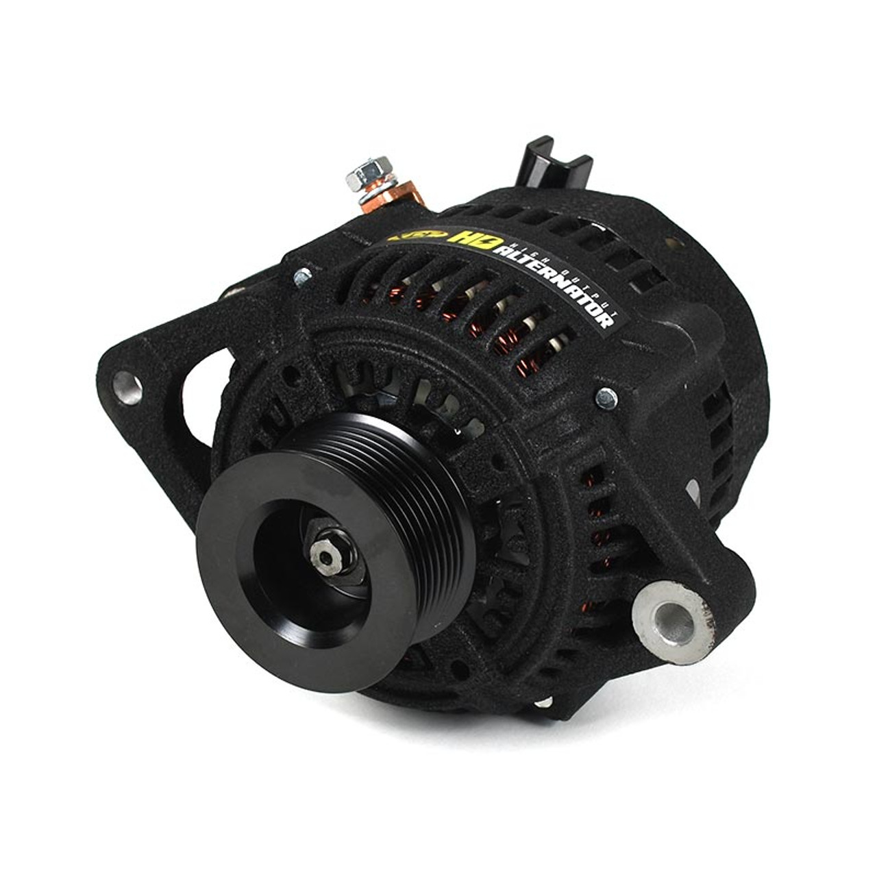 XDP XD511 HD HIGH OUTPUT ALTERNATOR (NEW) WRINKLE BLACK FOR 99-02 DODGE RAM WITH CUMMINS ENGINE