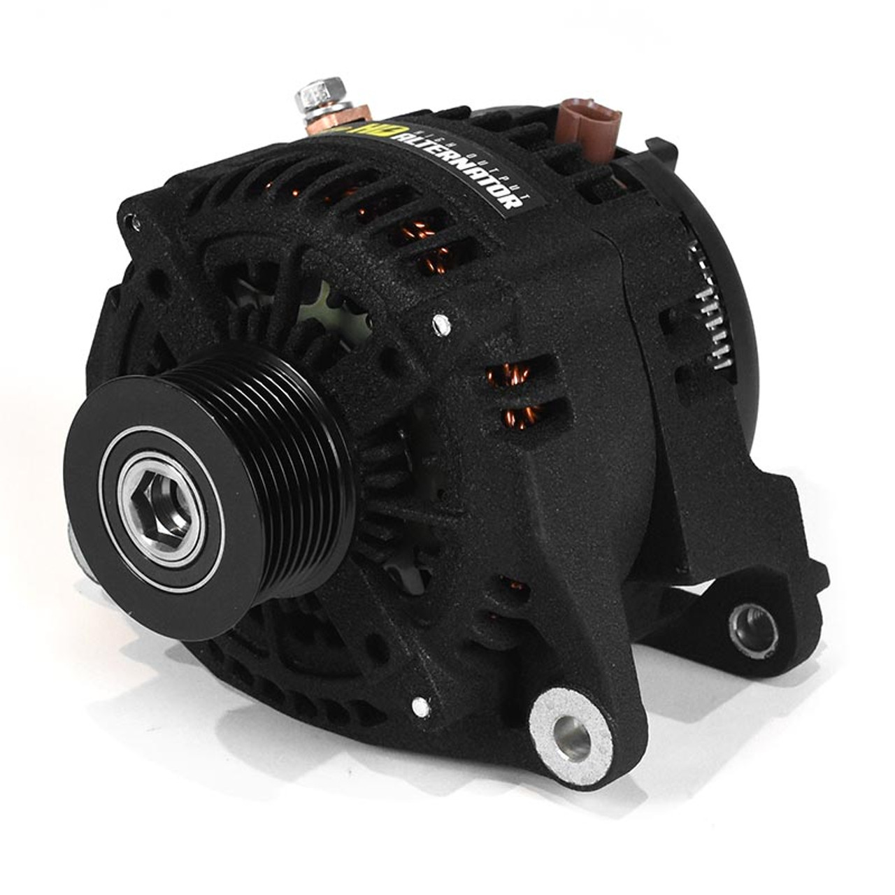 XDP XD512 HD HIGH OUTPUT ALTERNATOR (NEW) WRINKLE BLACK FOR 03-07 DODGE RAM WITH CUMMINS ENGINE