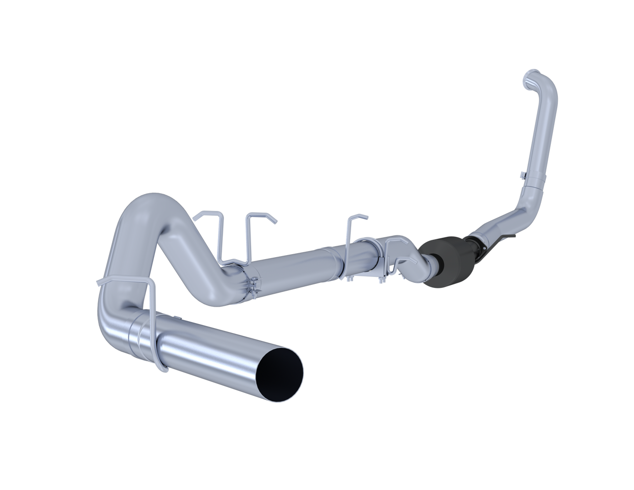 MBRP S6212PLM 4" TURBO BACK SINGLE SIDE EXIT NO MUFFLER FOR 2003–2007 FORD F-250/F-350 6.0L (EC/CC)