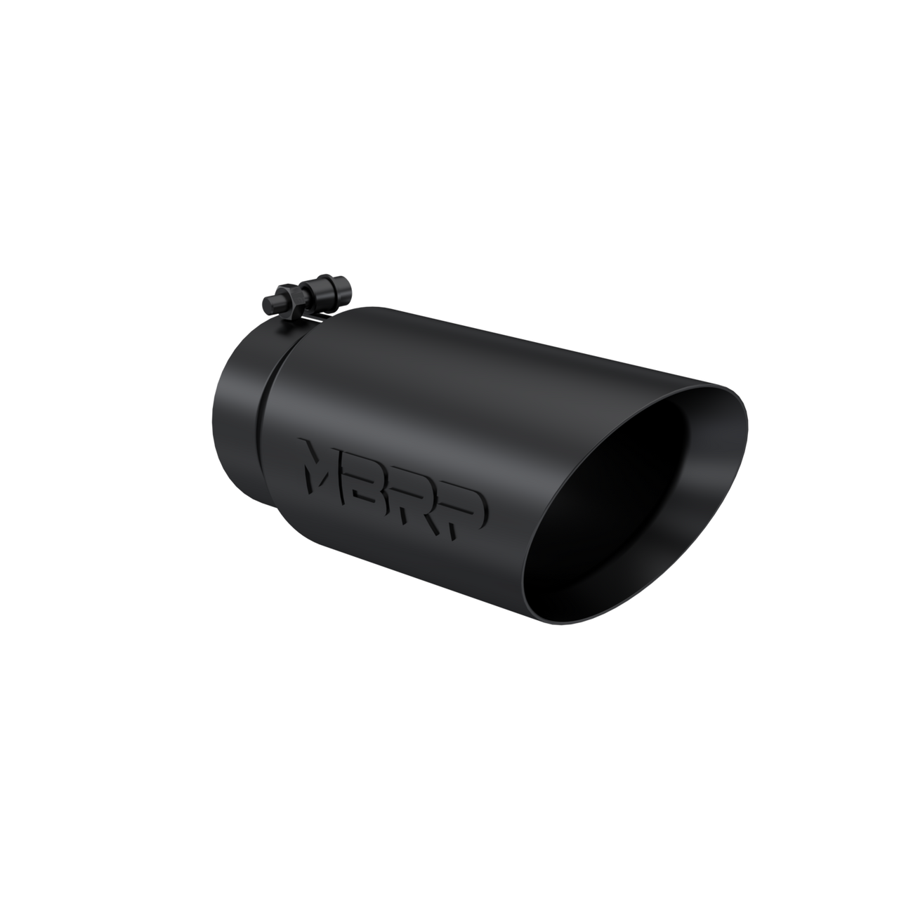 MBRP T5053BLK BLACK ANGLED DUAL WALLED EXHAUST TIP — 4" INLET, 5" OUTLET, 12" LENGTH