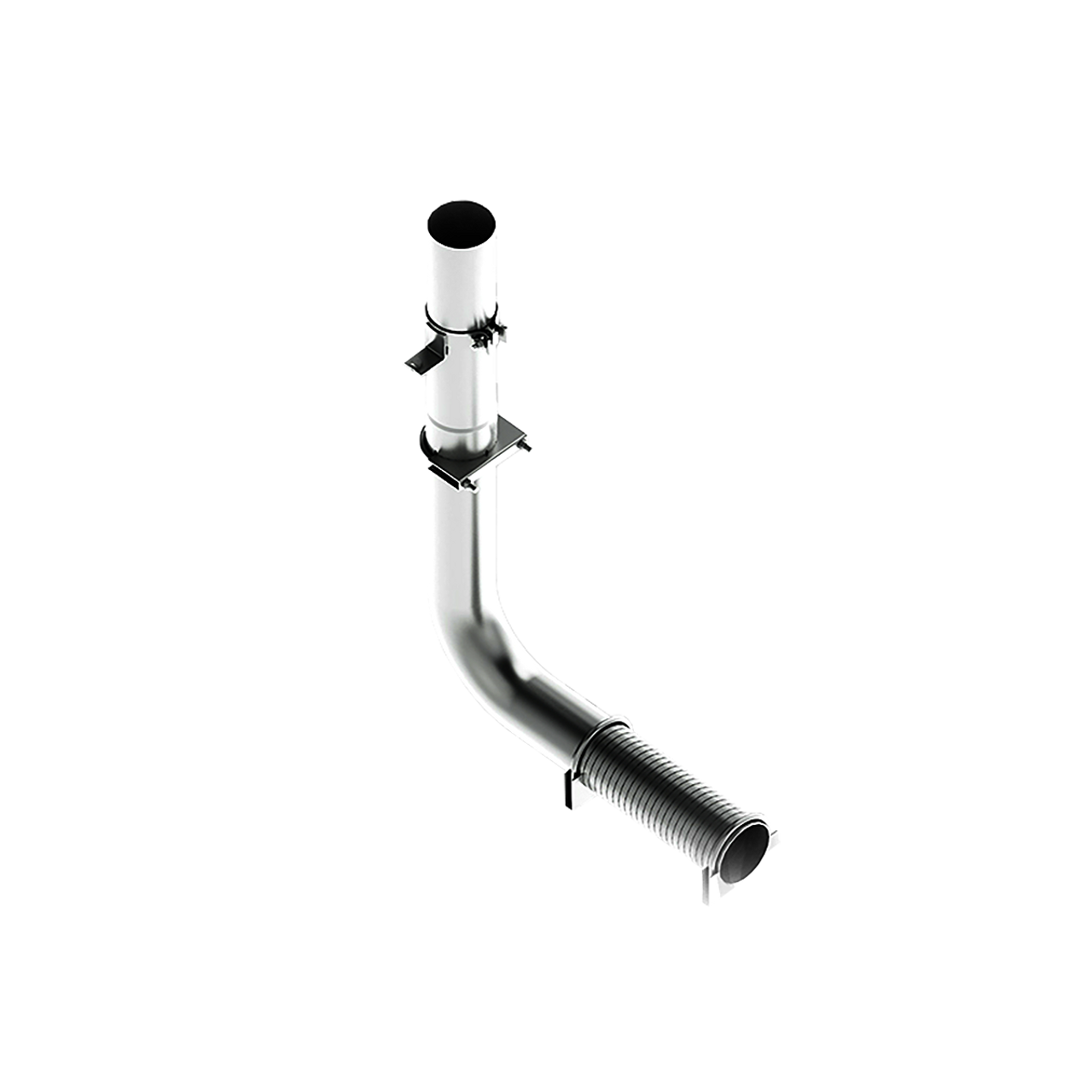 MBRP UT4001 FULL SIZE PICKUP 4" EXHAUST PIPE SINGLE STACK MOUNT KIT ALUMINIZED STEEL