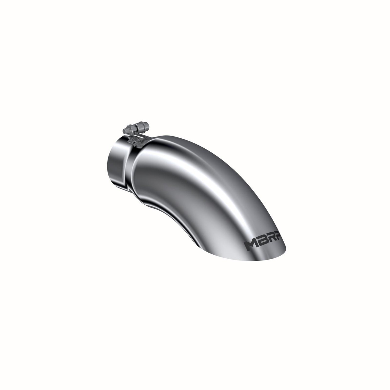 MBRP T5086 SINGLE WALL TURN DOWN EXHAUST TIP UNIVERSAL - 5 " O.D. TURN DOWN, 14 " LENGTH, 4 " INLET