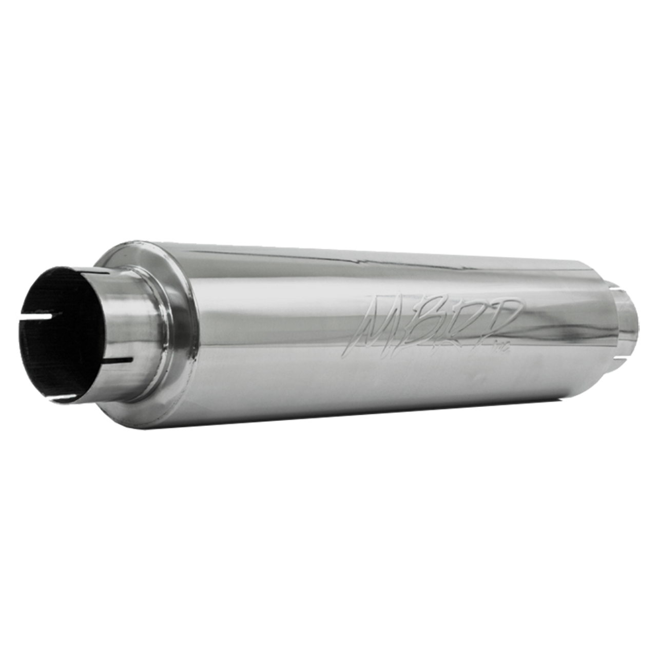 MBRP M1004 4" INLET/OUTLET QUIET TONE MUFFLER — 24" BODY, 6" DIAMETER, 30" OVERALL — T304 STAINLESS STEEL