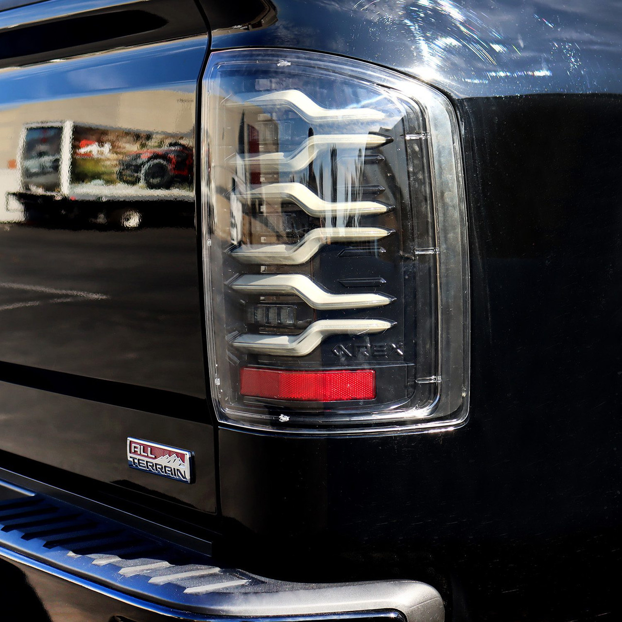 ALPHAREX 630040 14-18 GMC SIERRA 1500/2500HD/3500HD LUXX-SERIES LED TAIL LIGHTS BLK W/ACTV LIGHT & SEQ. SIG ALPHAREX 630040 14-18 GMC SIERRA 1500/2500HD/3500HD LUXX-SERIES LED TAIL LIGHTS BLK W/ACTV LIGHT & SEQ. SIG