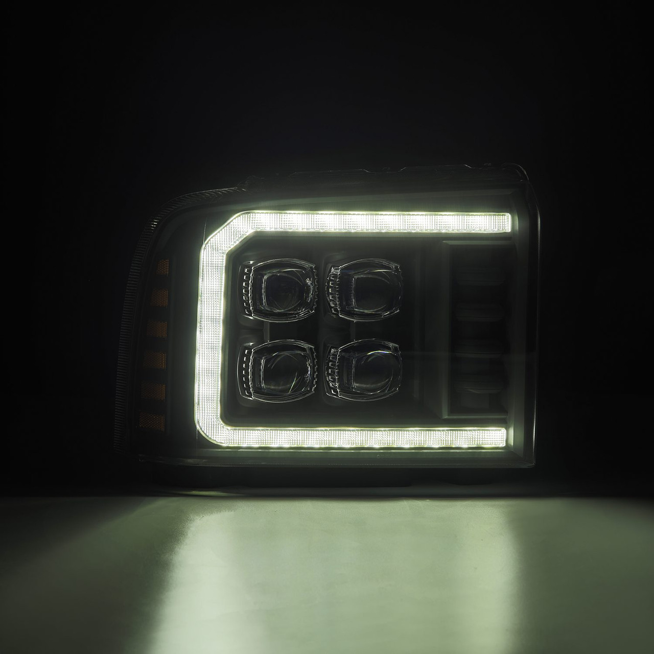 ALPHAREX 880319 05-07 FORD F250/350/450/550 SUPER DUTY NOVA LED PROJ HL BLK W/ACTV LIGHT & SEQ SIG + SB DRL ALPHAREX 880319 05-07 FORD F250/350/450/550 SUPER DUTY NOVA LED PROJ HL BLK W/ACTV LIGHT & SEQ SIG + SB DRL