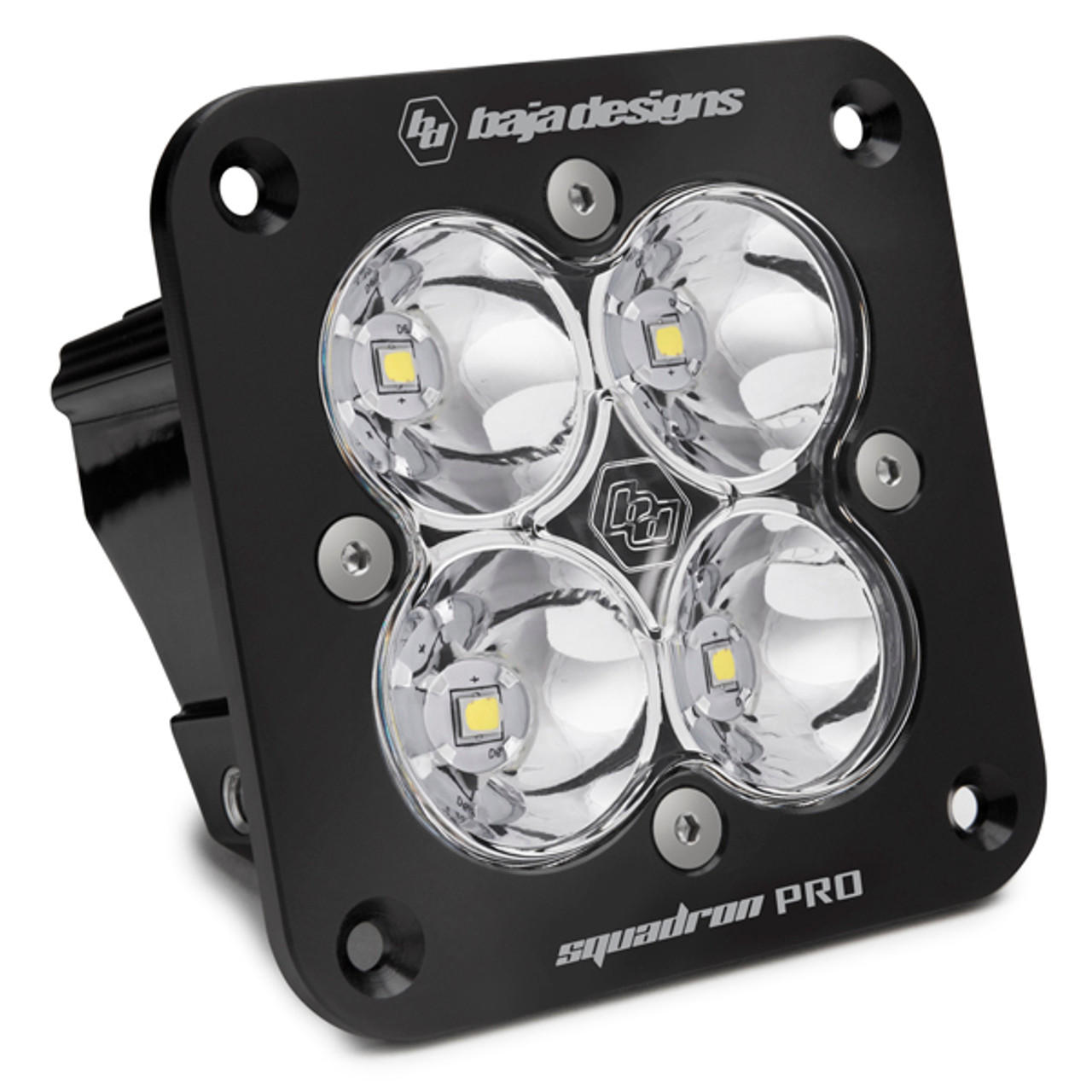 BAJA DESIGNS 491001 SQUADRON PRO SPOT PATTERN BLACK FLUSH MOUNT LED LIGHT POD - CLEAR