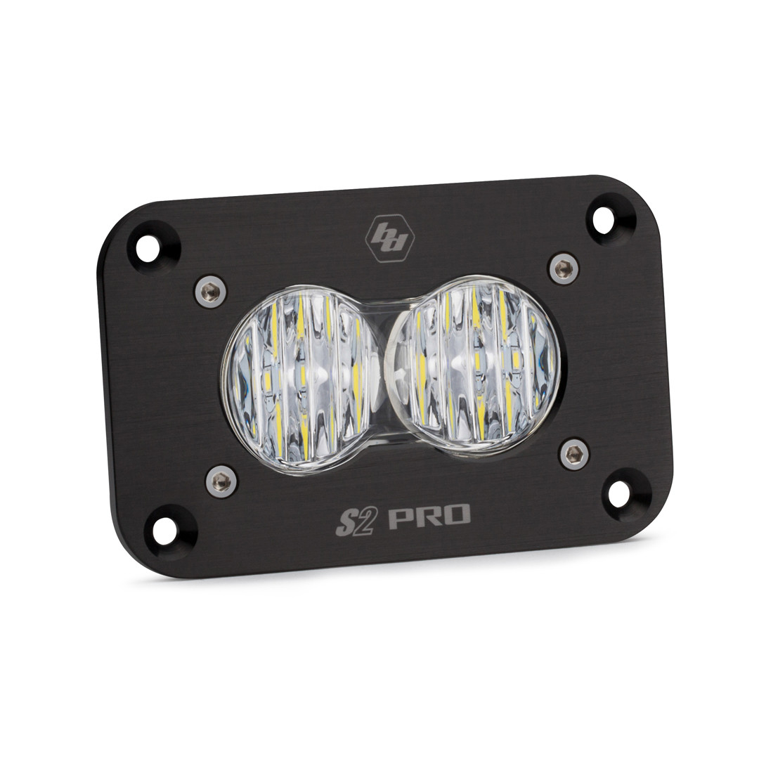 BAJA DESIGNS 541005 S2 SPORT FLUSH MOUNT WIDE CORNERING PATTERN LED WORK LIGHT - CLEAR LENS